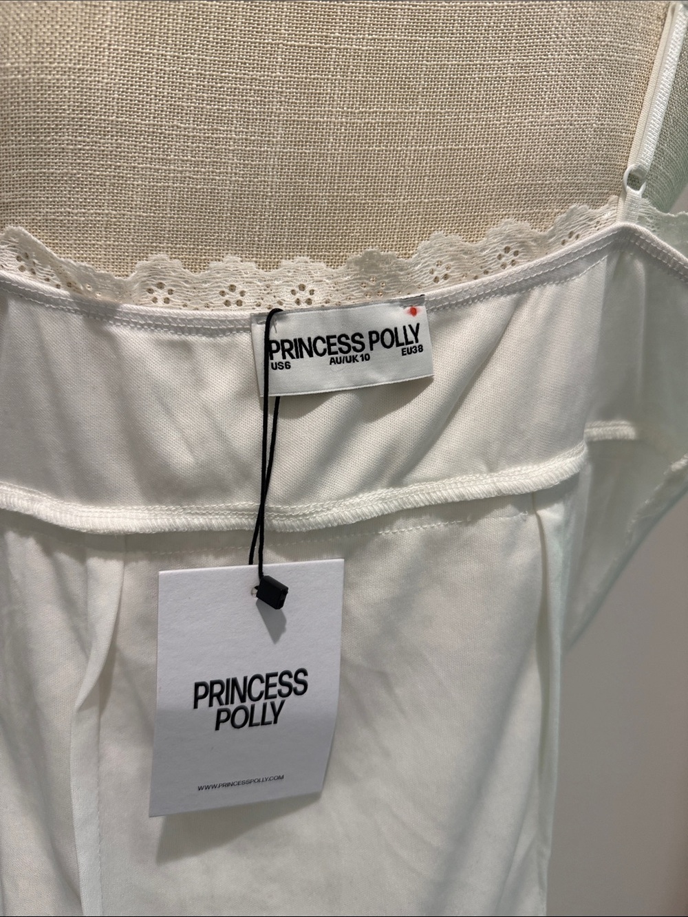 NWT Princess Polly Wignall Mini Dress White - Picture 7 of 8